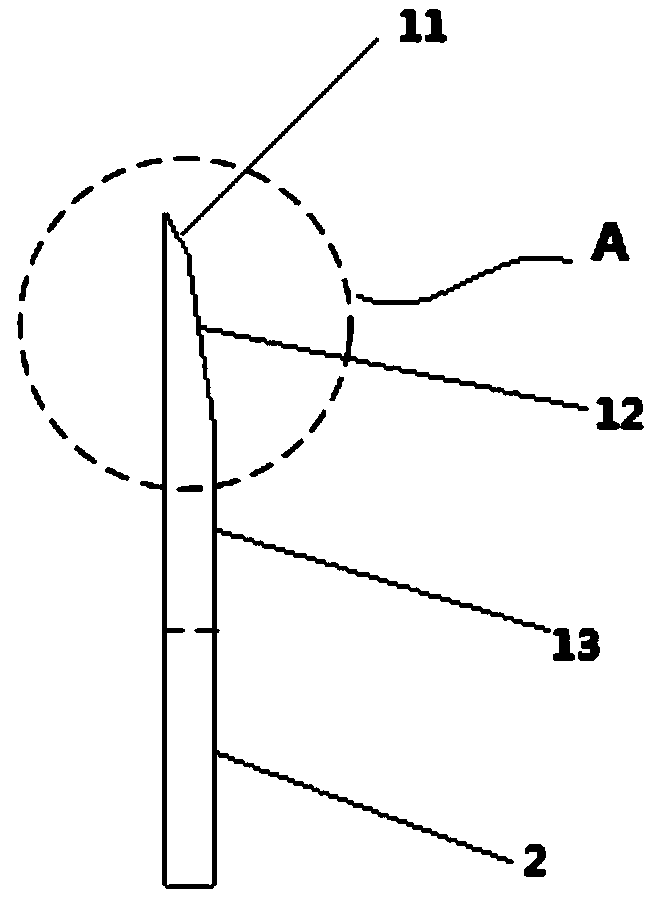 Dead knife for textile shearing machine and machining technology thereof