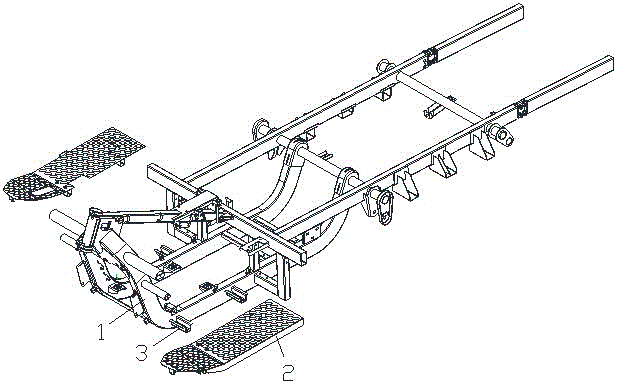 Large pedal structure of tricycle