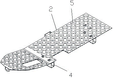 Large pedal structure of tricycle