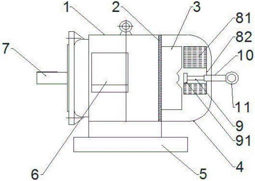 Motor with cleaning device