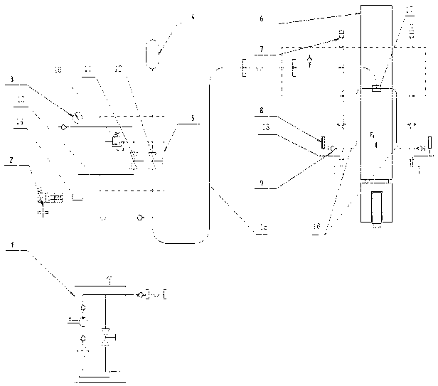 Gas-liquid balancing device for vertical ram milling head