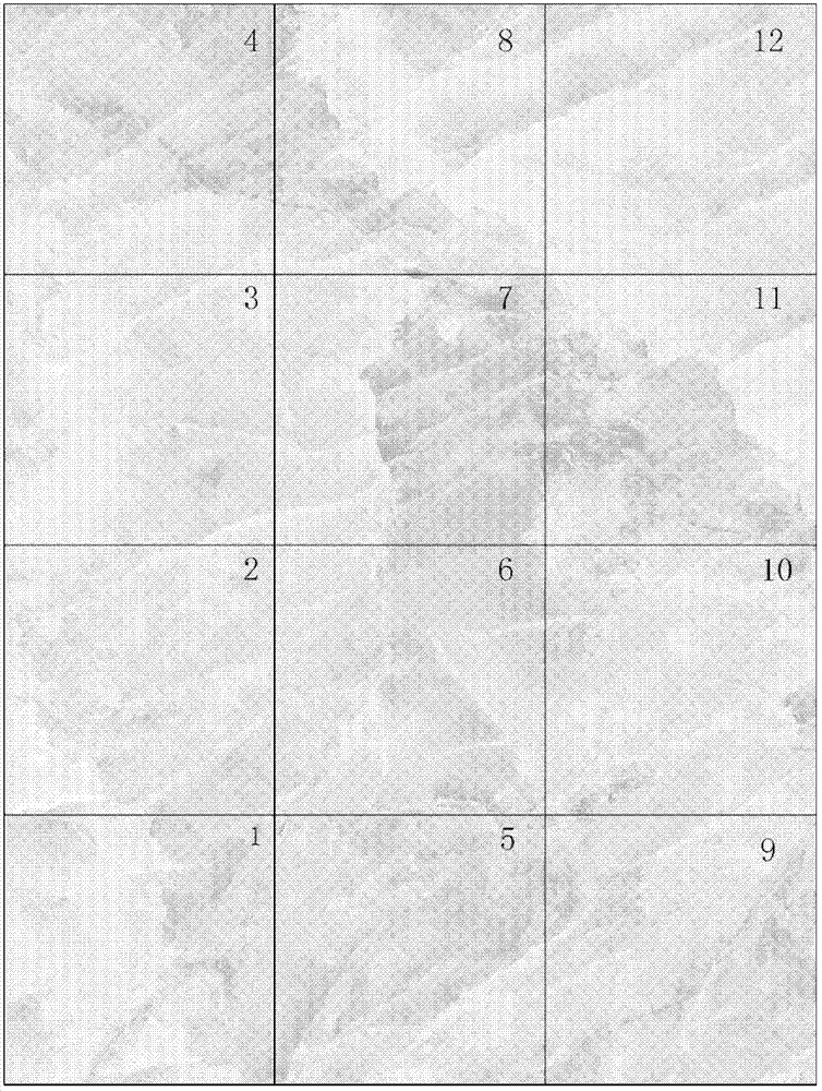 Manufacturing method for combined ceramic tile with complete pattern, spliced by plurality of ceramic tiles