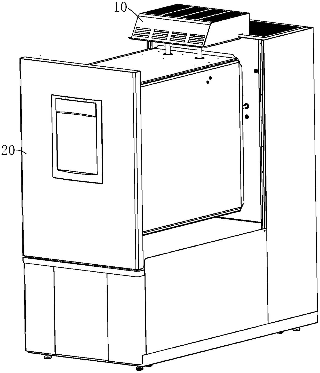 Control box device capable of preventing airflow leakage and keeping uniform temperature