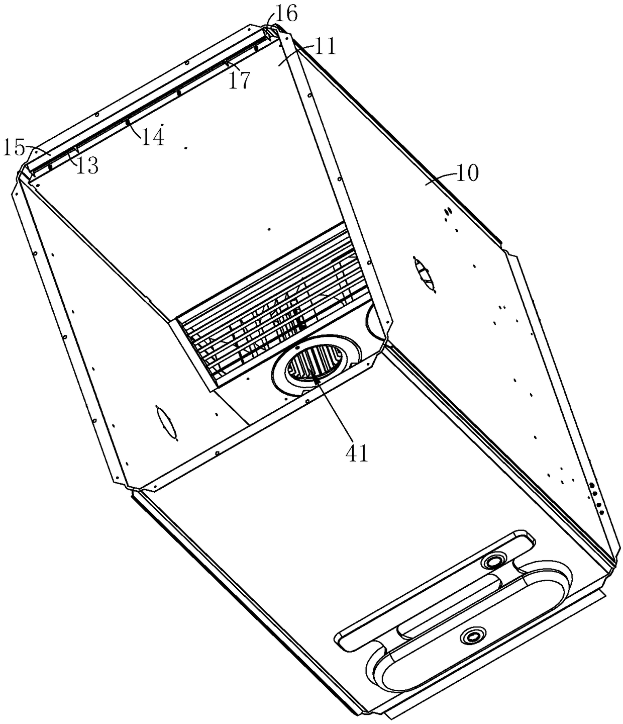 Control box device capable of preventing airflow leakage and keeping uniform temperature