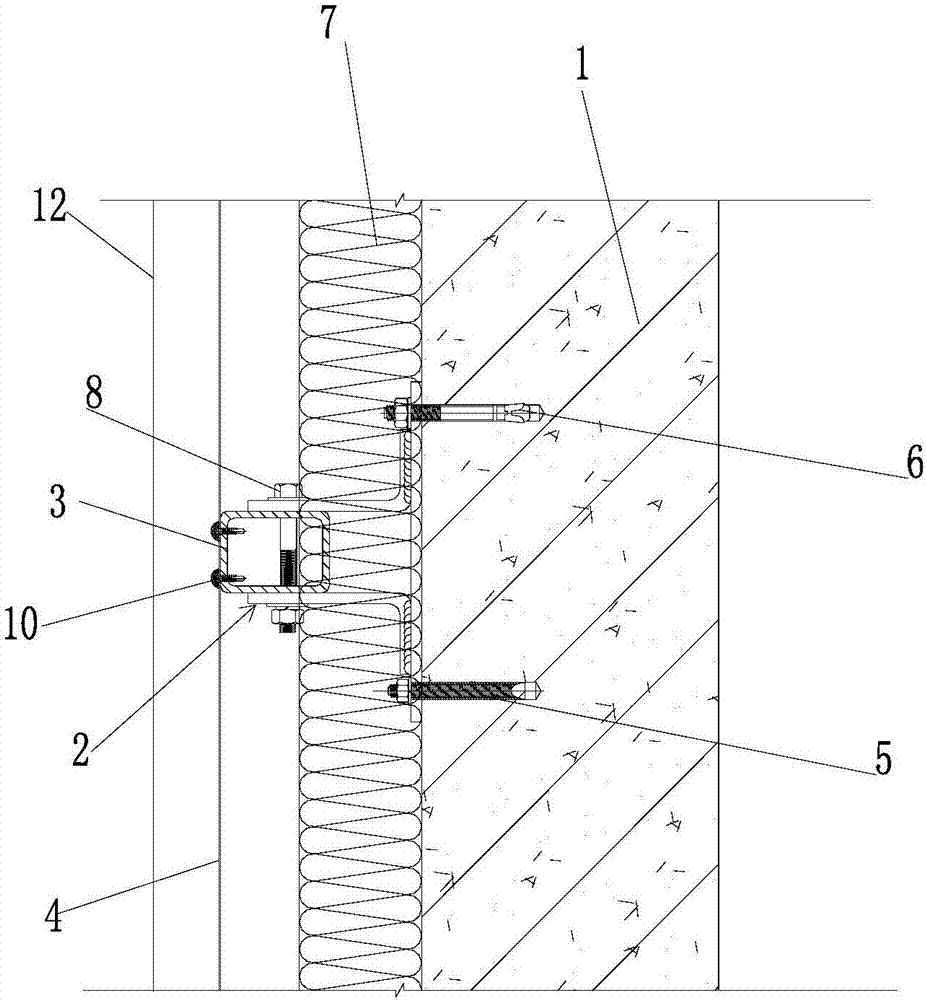 Construction method of galvanized steel plate waterproof layer at inside of opening type ceramic plate curtain wall