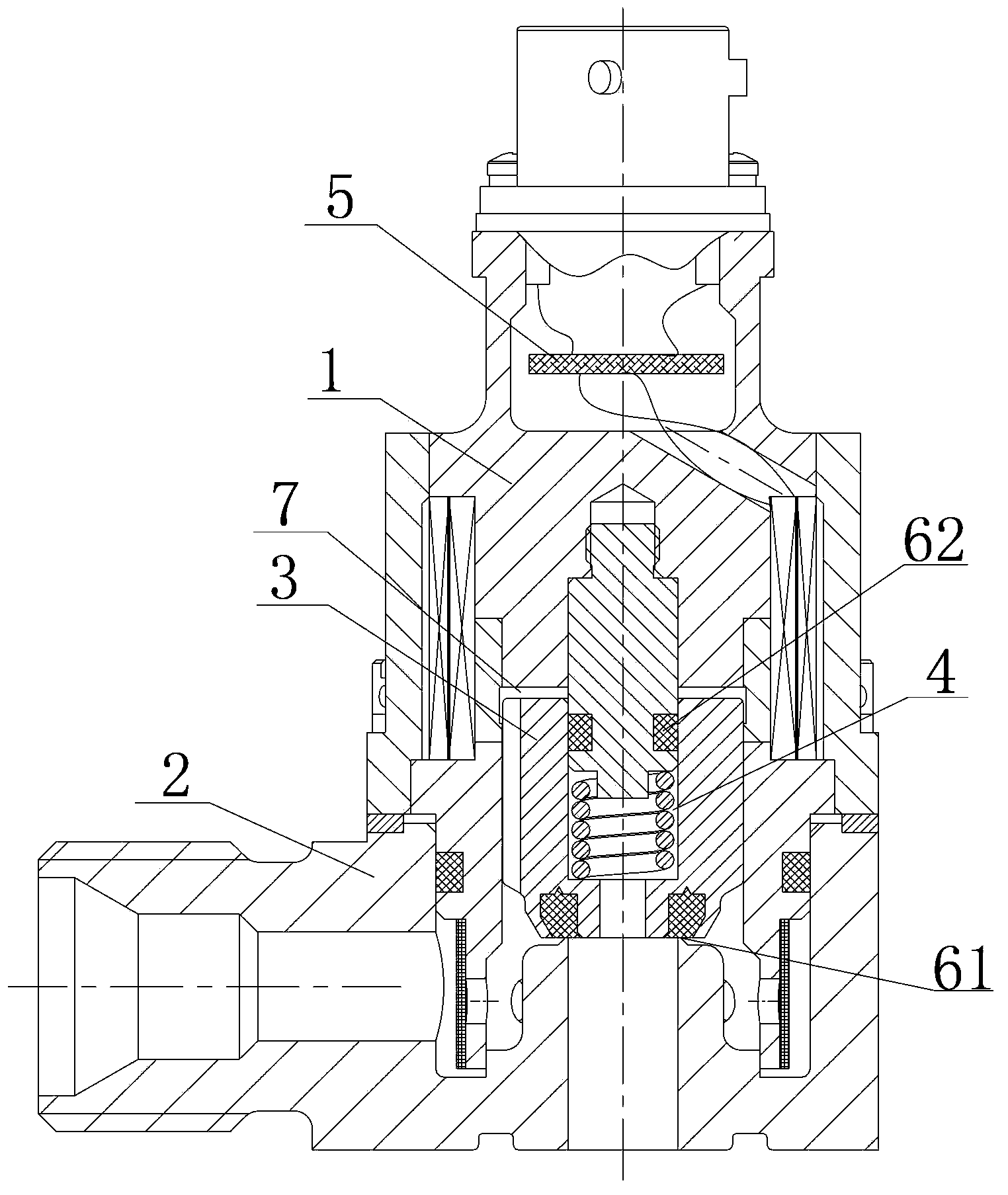 Light fast-response electromagnetic valve