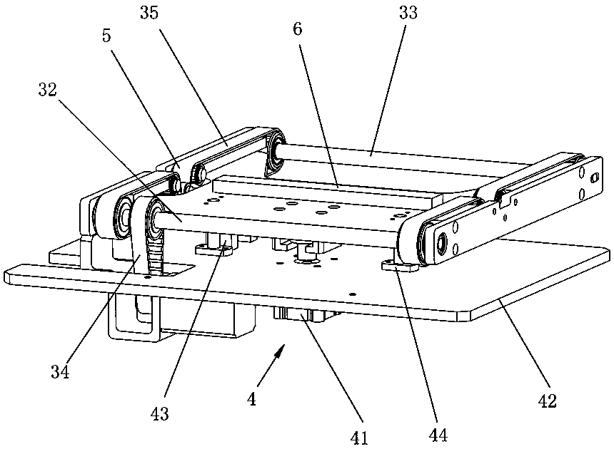 A kind of flower basket conveying line and conveying method thereof