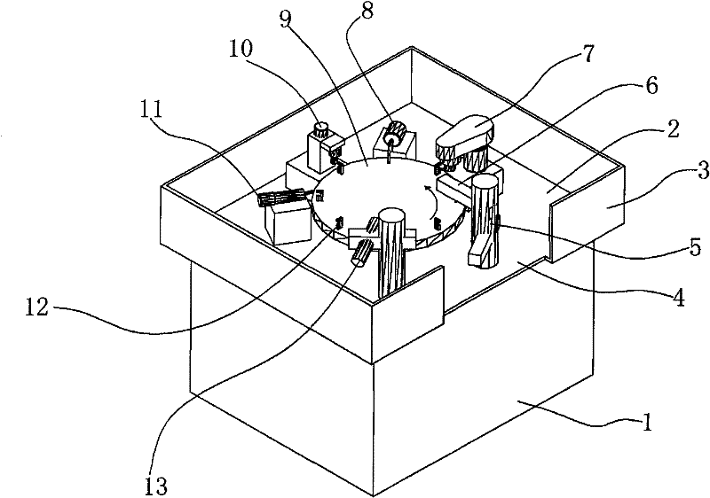 Drilling and milling eight-station combined machine