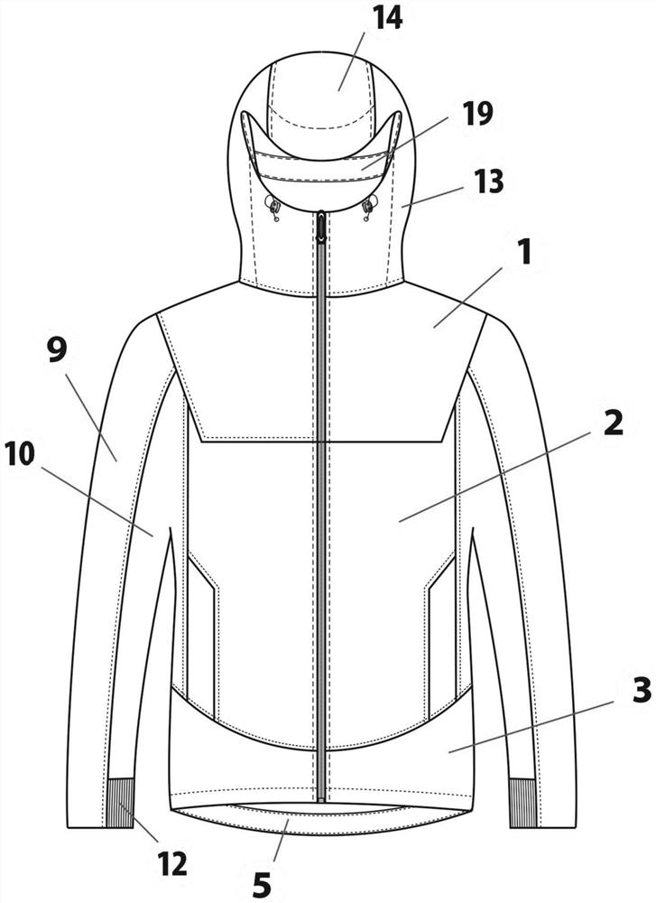 Fitted and comfortable garment structure and tailoring process thereof