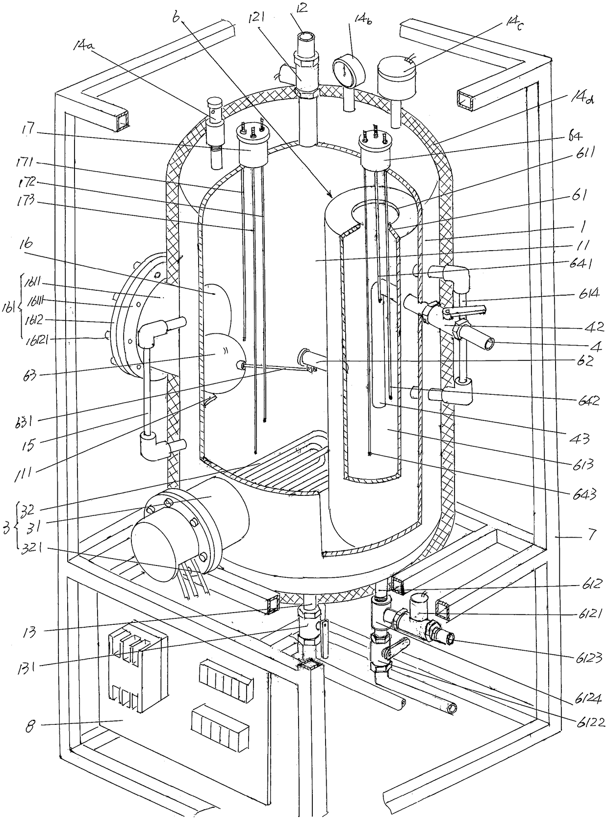 Steam generating device with steam recovery function and vapor-liquid separation function