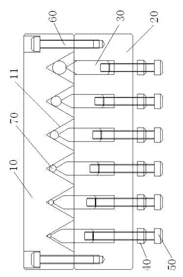 Length processing tool of round bar member