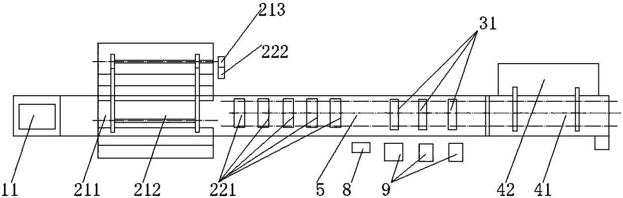 Automatic production line of rebar ladder