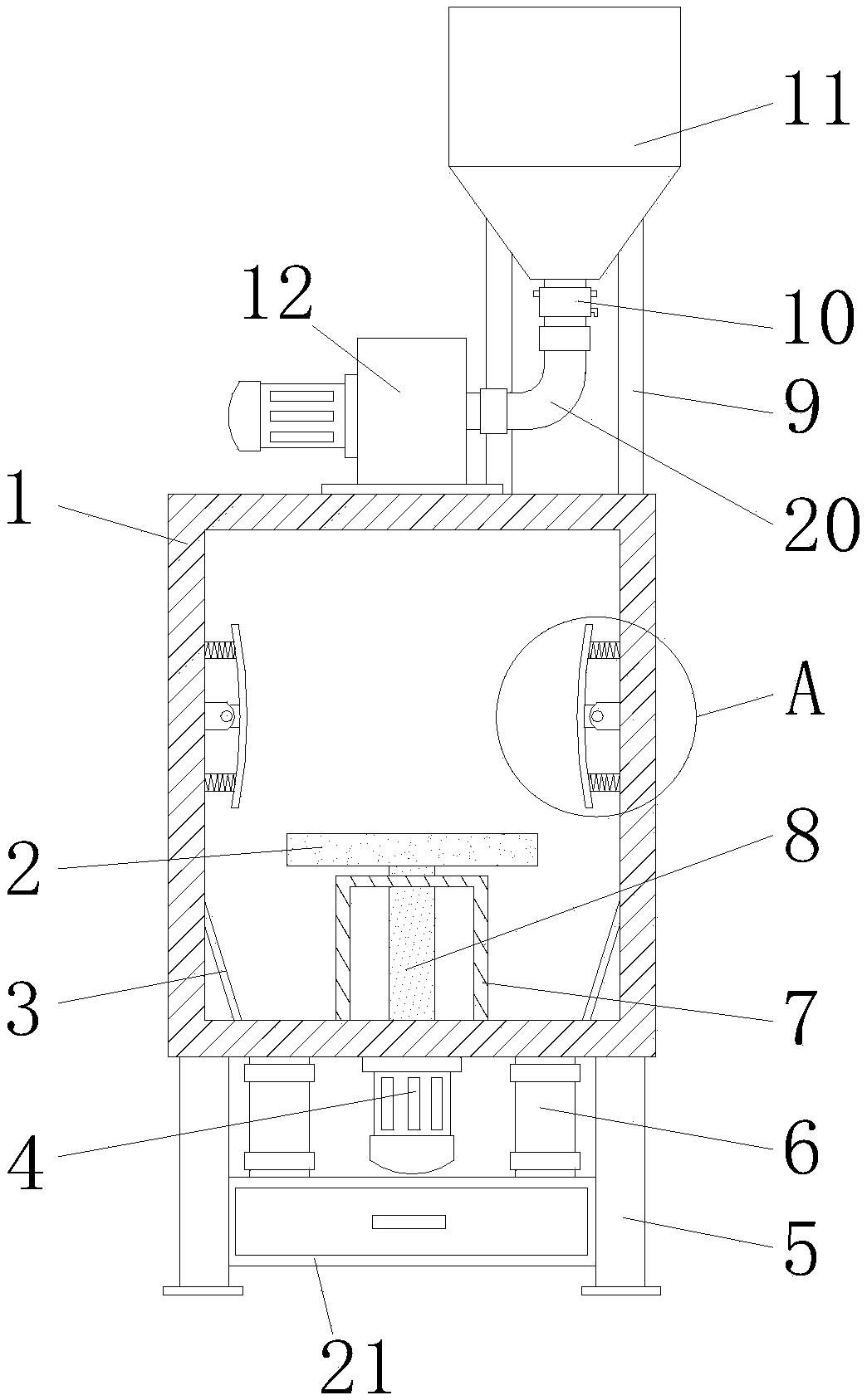 Intelligent factory shot blasting machine for vehicle parts