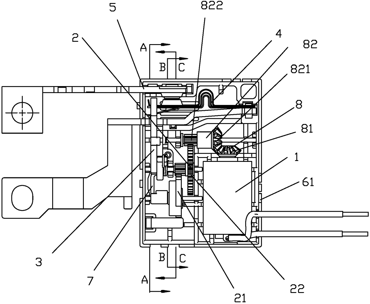 A motor relay capable of fast closing of contacts