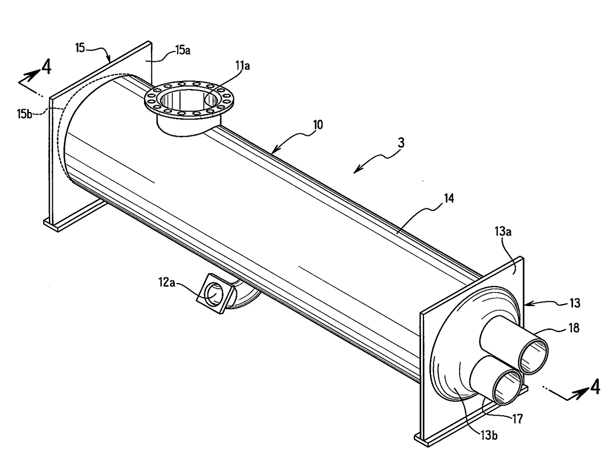 Condenser with tube support structure