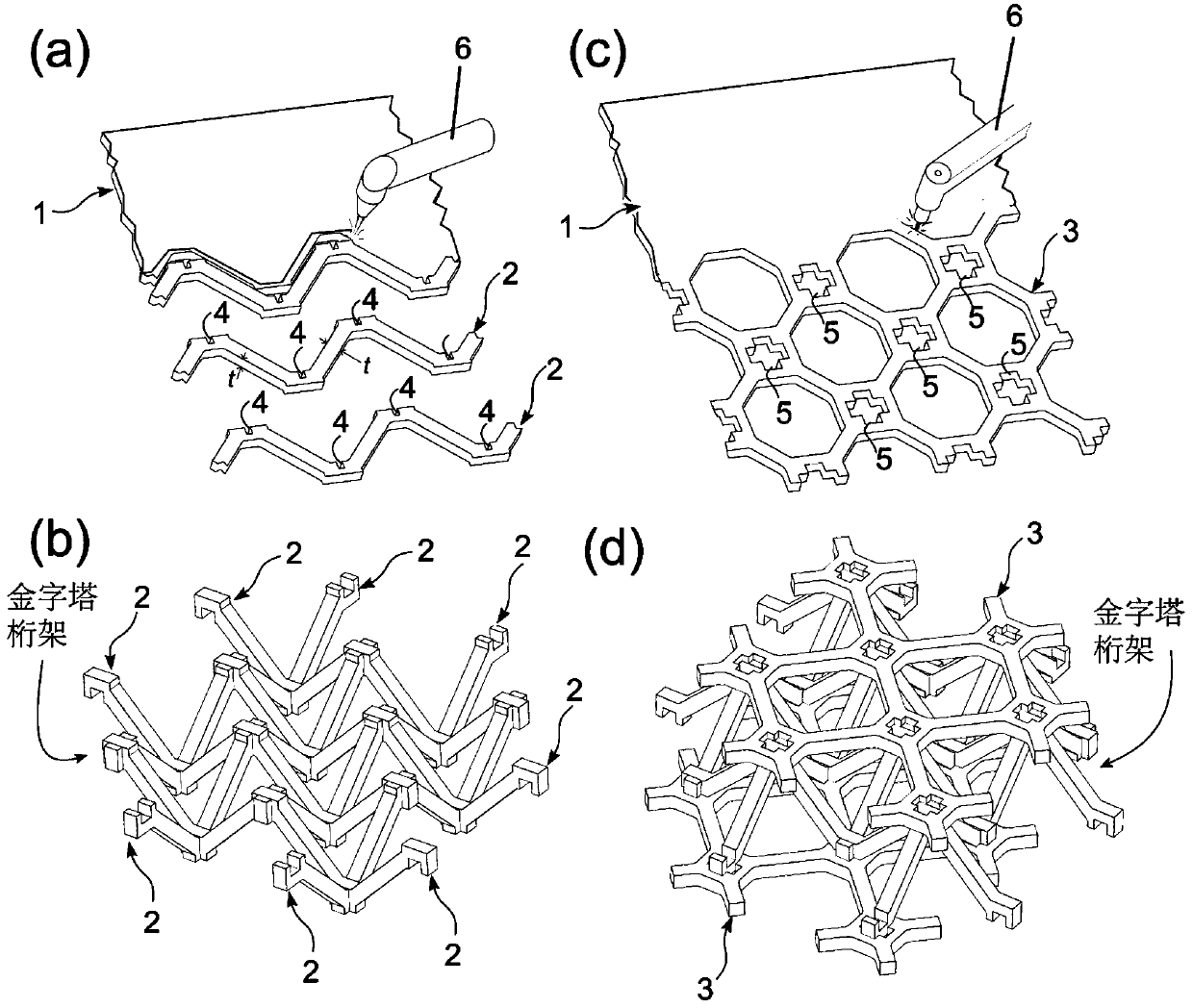 Processing method of octahedral lattice structure and derivative topological configuration lattice structure of octahedral lattice structure