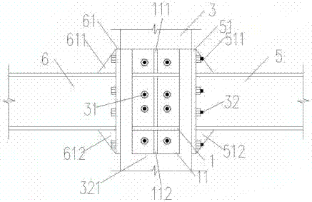 Novel assembly type reinforcing steel bar concrete column and steel beam connecting joints