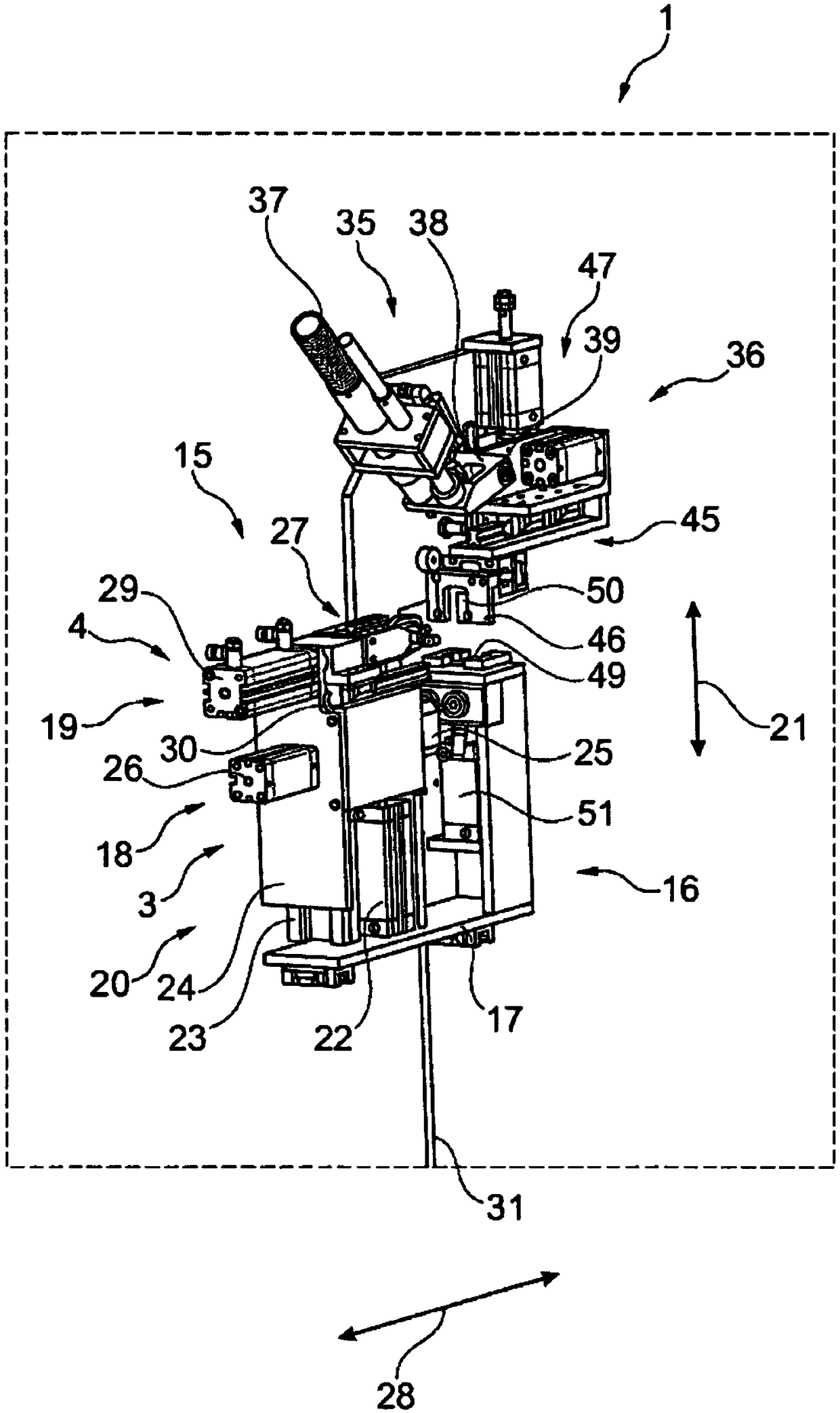 System for producing a medical bag, and method for operating such a system