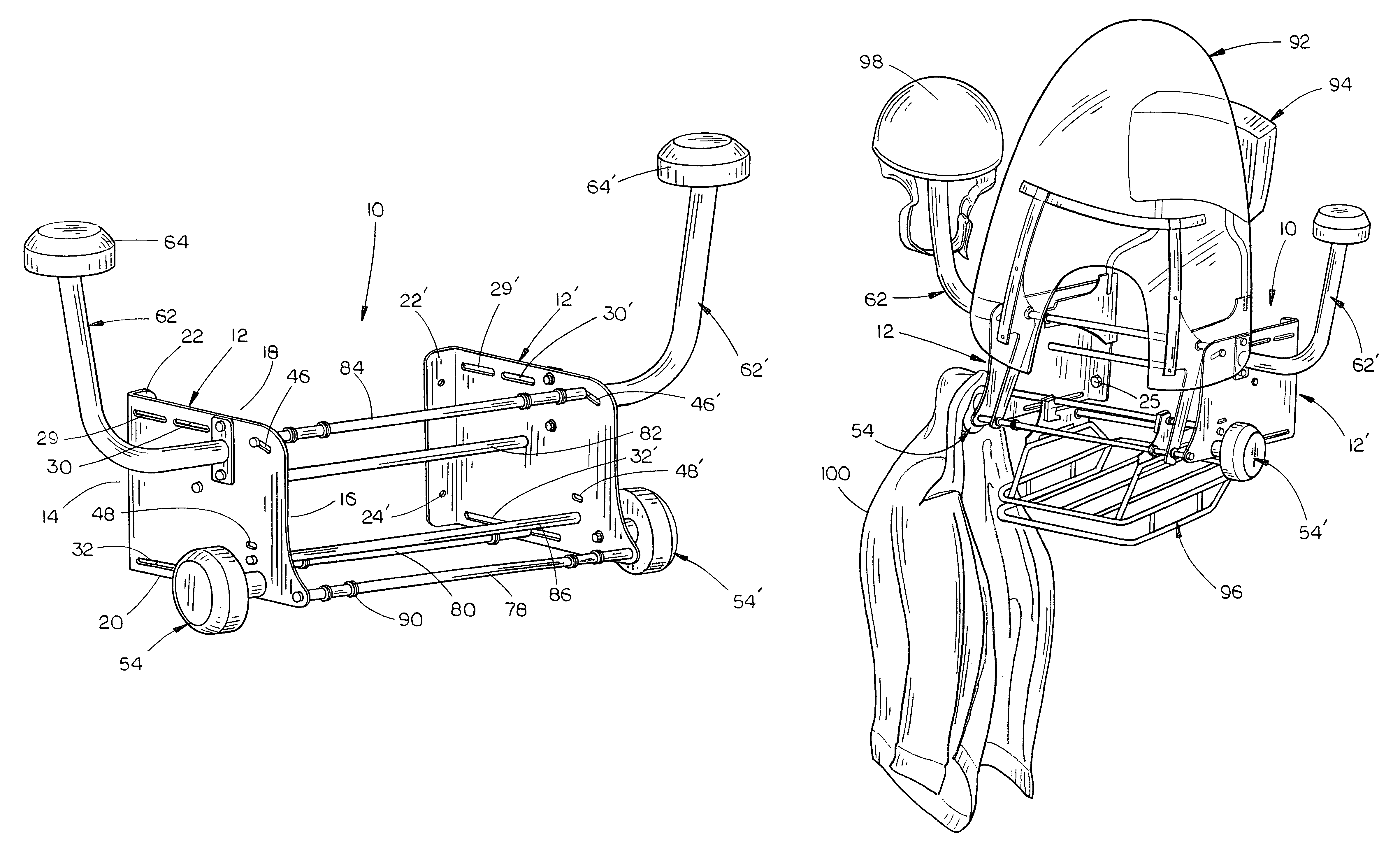 Motorcycle accessory rack