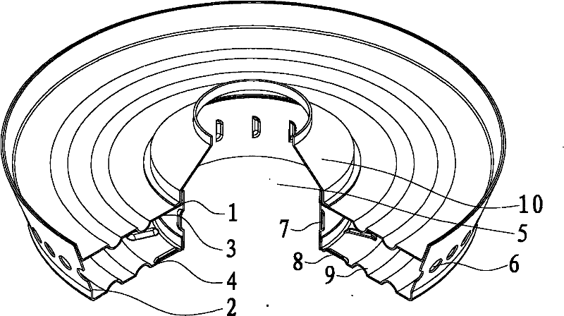 Secondary air distributor for biomass direct combustion furnace