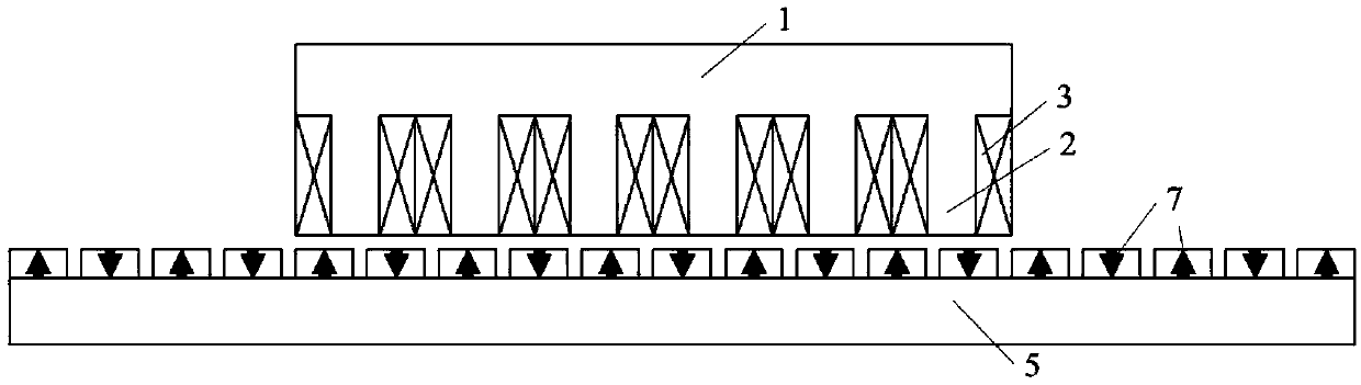 Double modulation alternating pole permanent magnet cursor motor and application thereof