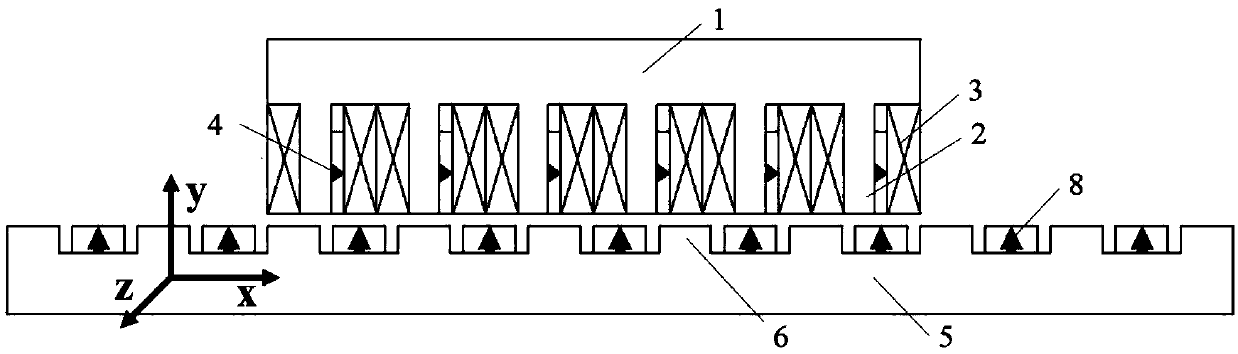 Double modulation alternating pole permanent magnet cursor motor and application thereof