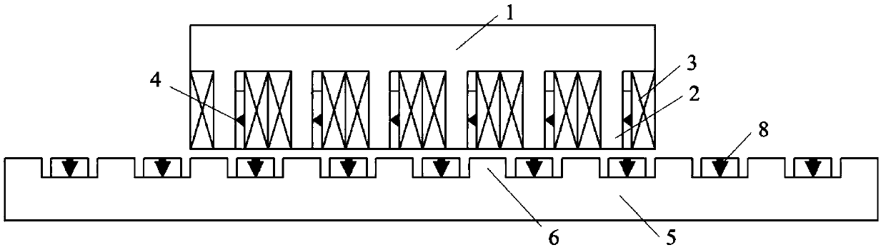 Double modulation alternating pole permanent magnet cursor motor and application thereof