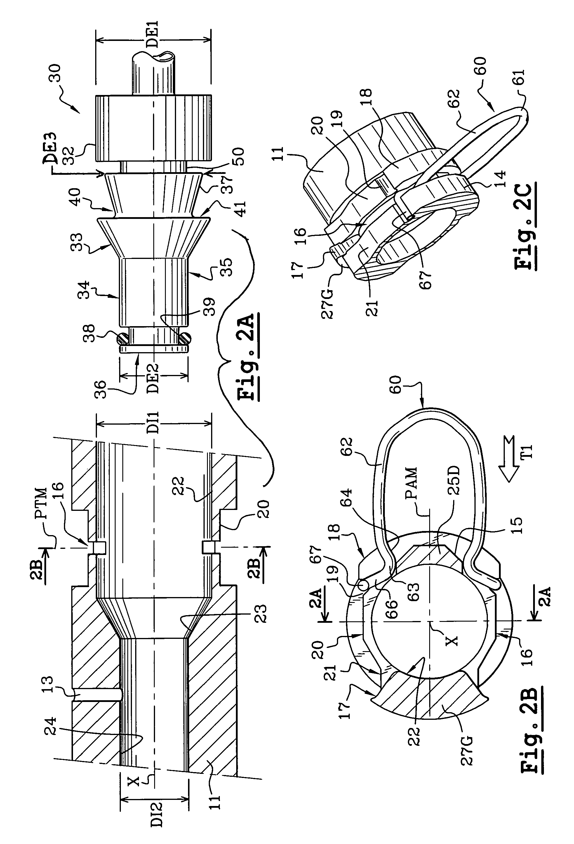 Supply connection device for a fluid pressure system