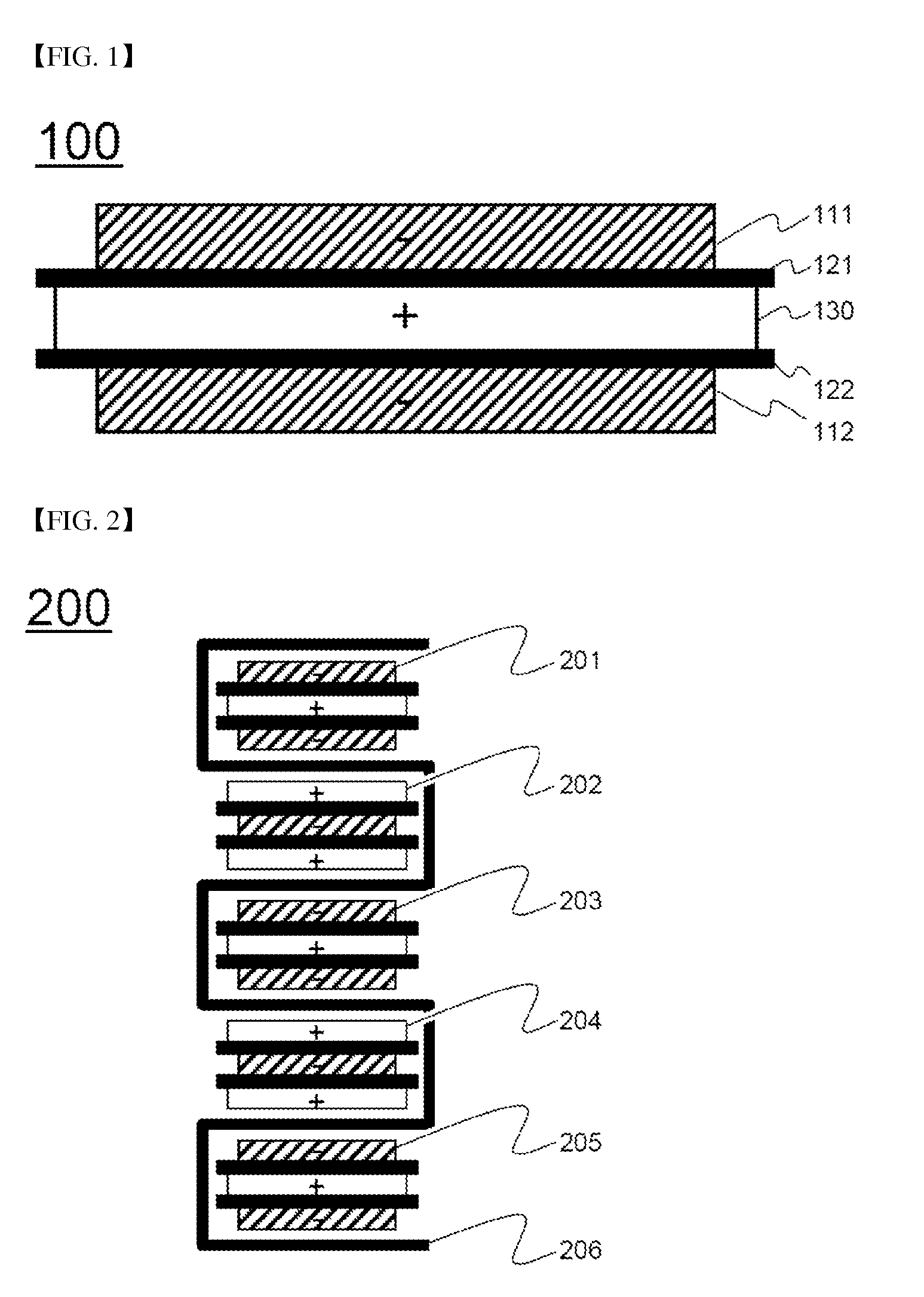 Electrode laminate comprising electrodes with different surface areas and secondary battery employed with the same