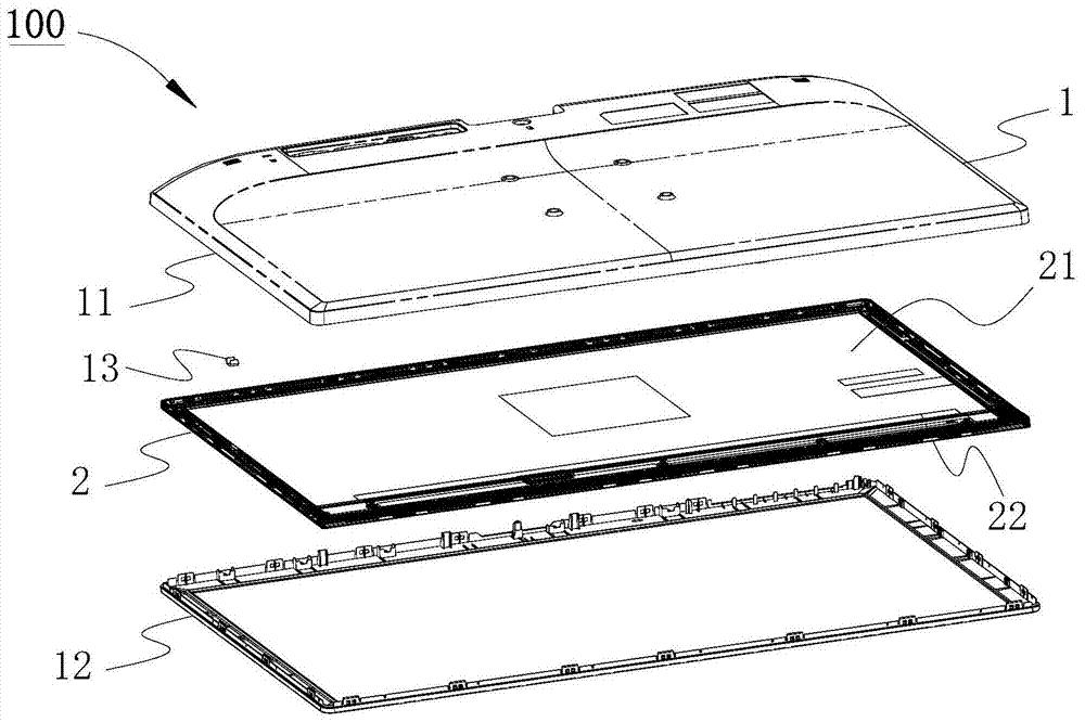 Display device housing and display device