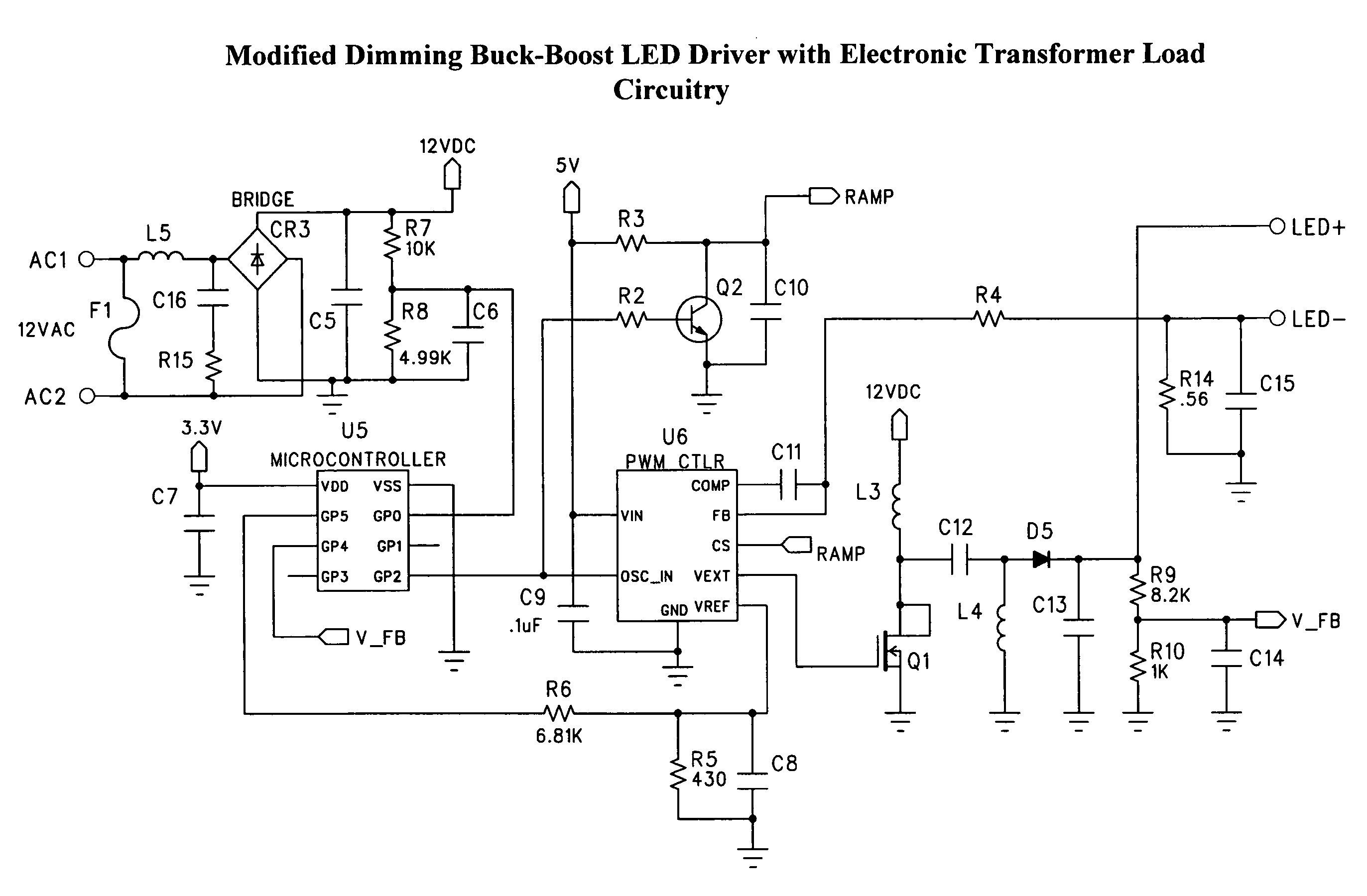 Adaptive dimmable LED lamp