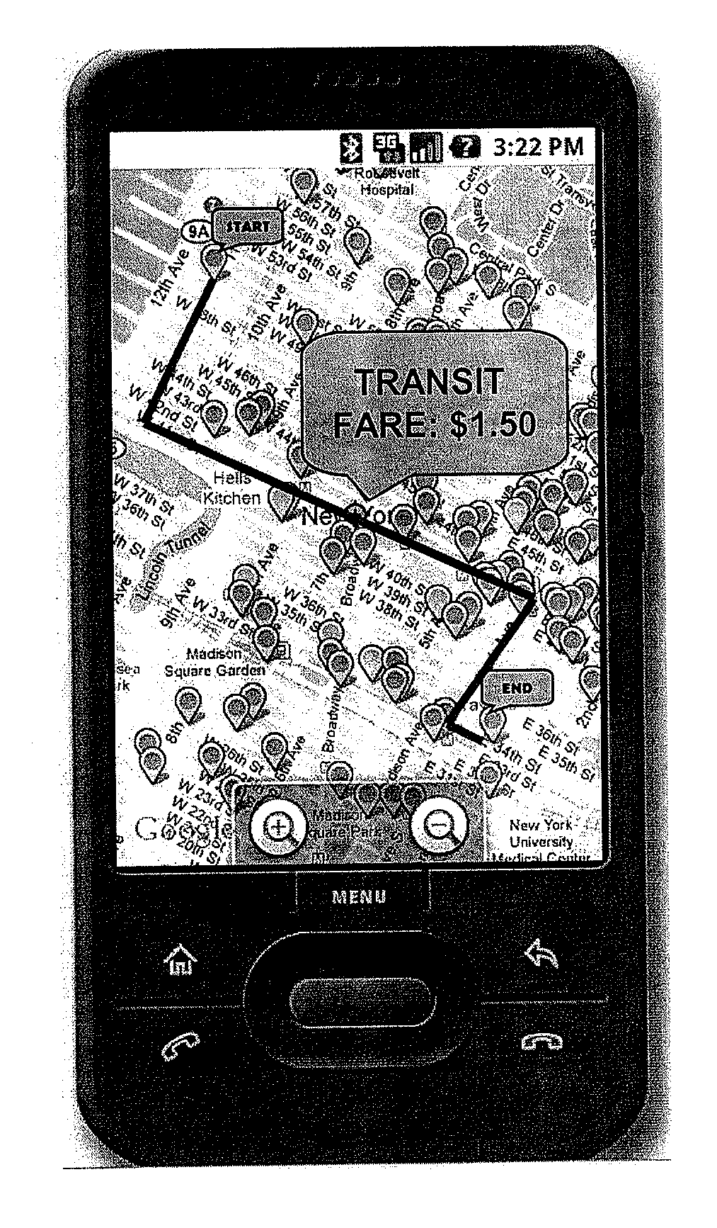 Mobile communication device configured for transit application