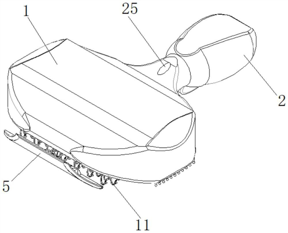 Rabbit hair combing device for long hair rabbits