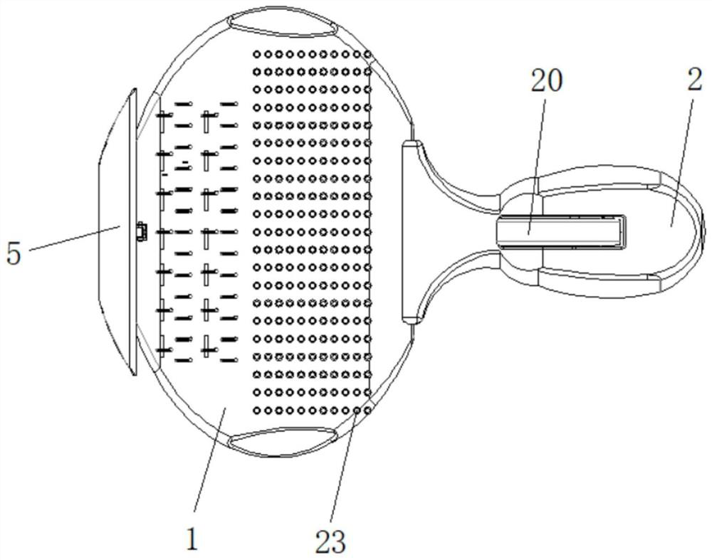 Rabbit hair combing device for long hair rabbits