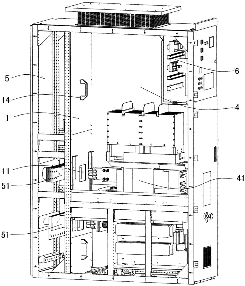 Valve isolation device for handcart type switch cabinet and handcart type switch cabinet