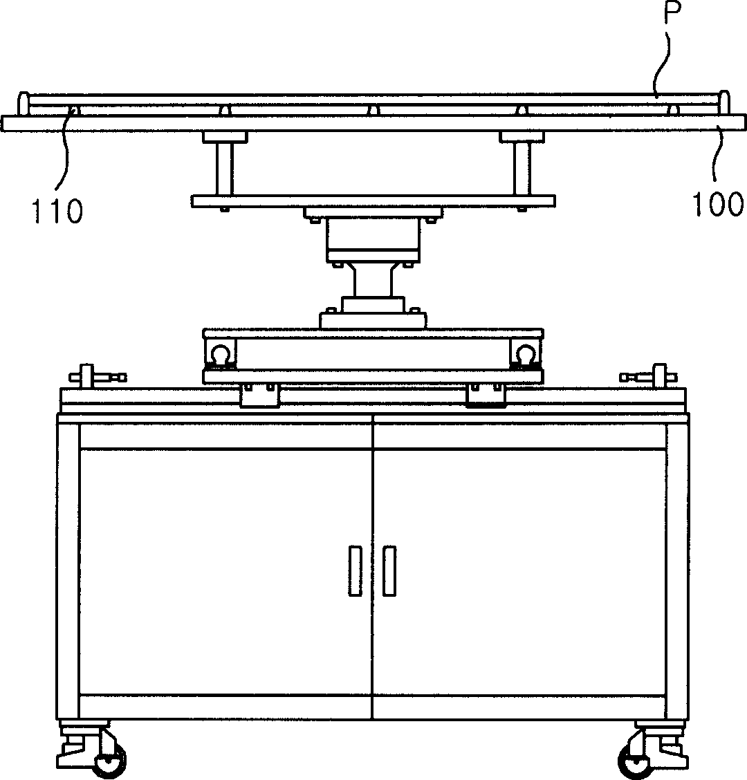 Plan display screen testing device