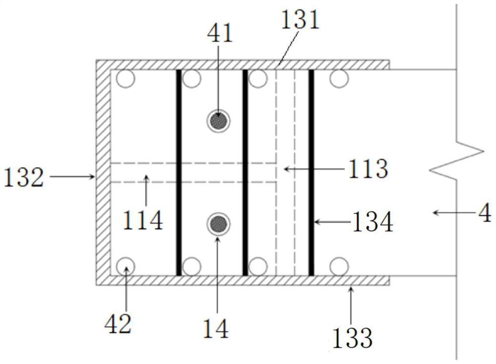 Energy consumption connecting device for assembled shear wall