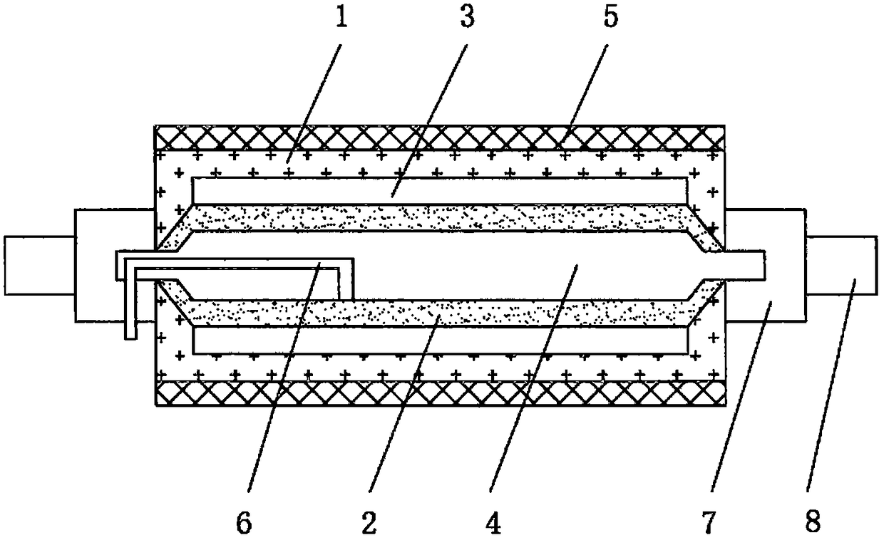 Corrugated roller with plum-shaped grooves