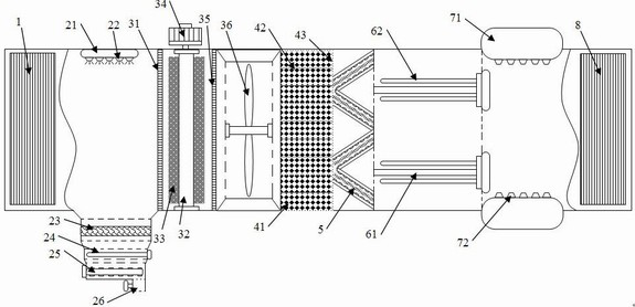 Air disinfection device for subway trains