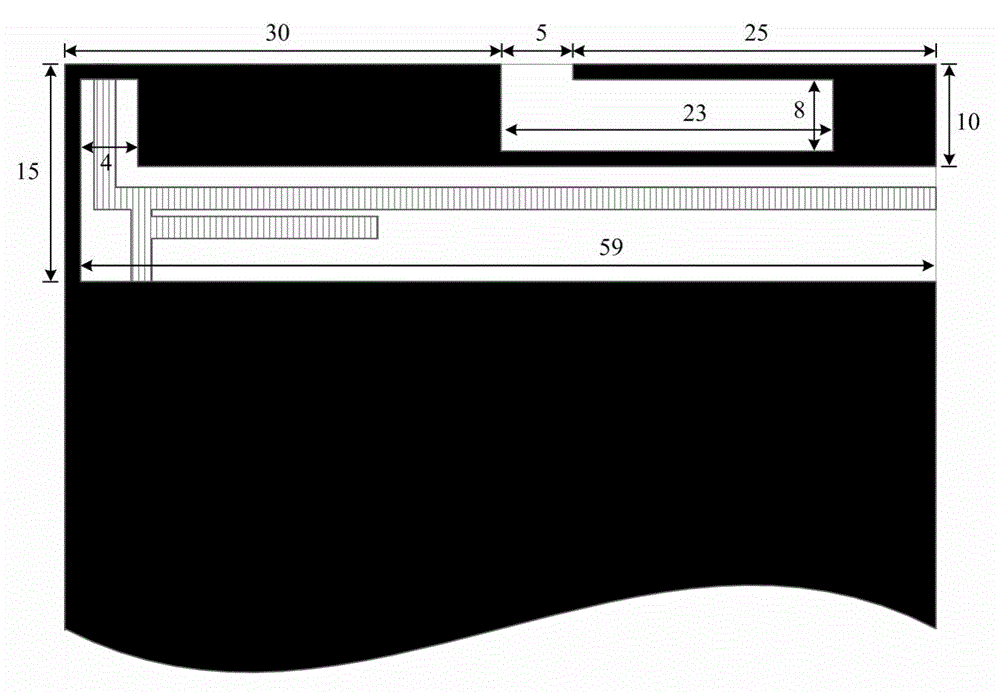 Eight-frequency-band plane printing mobile phone antenna