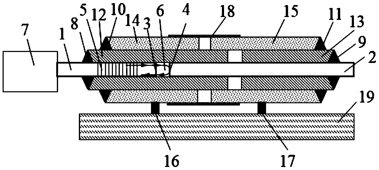 F-P cavity type high-temperature large-strain optical fiber sensor