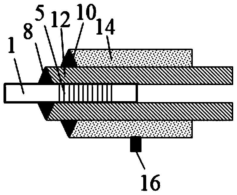 F-P cavity type high-temperature large-strain optical fiber sensor