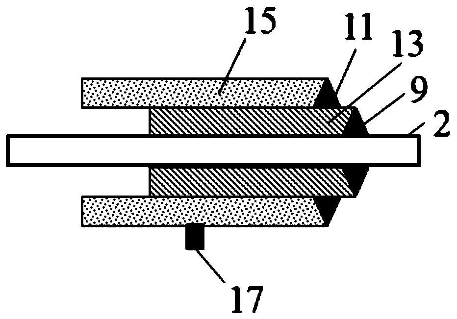 F-P cavity type high-temperature large-strain optical fiber sensor