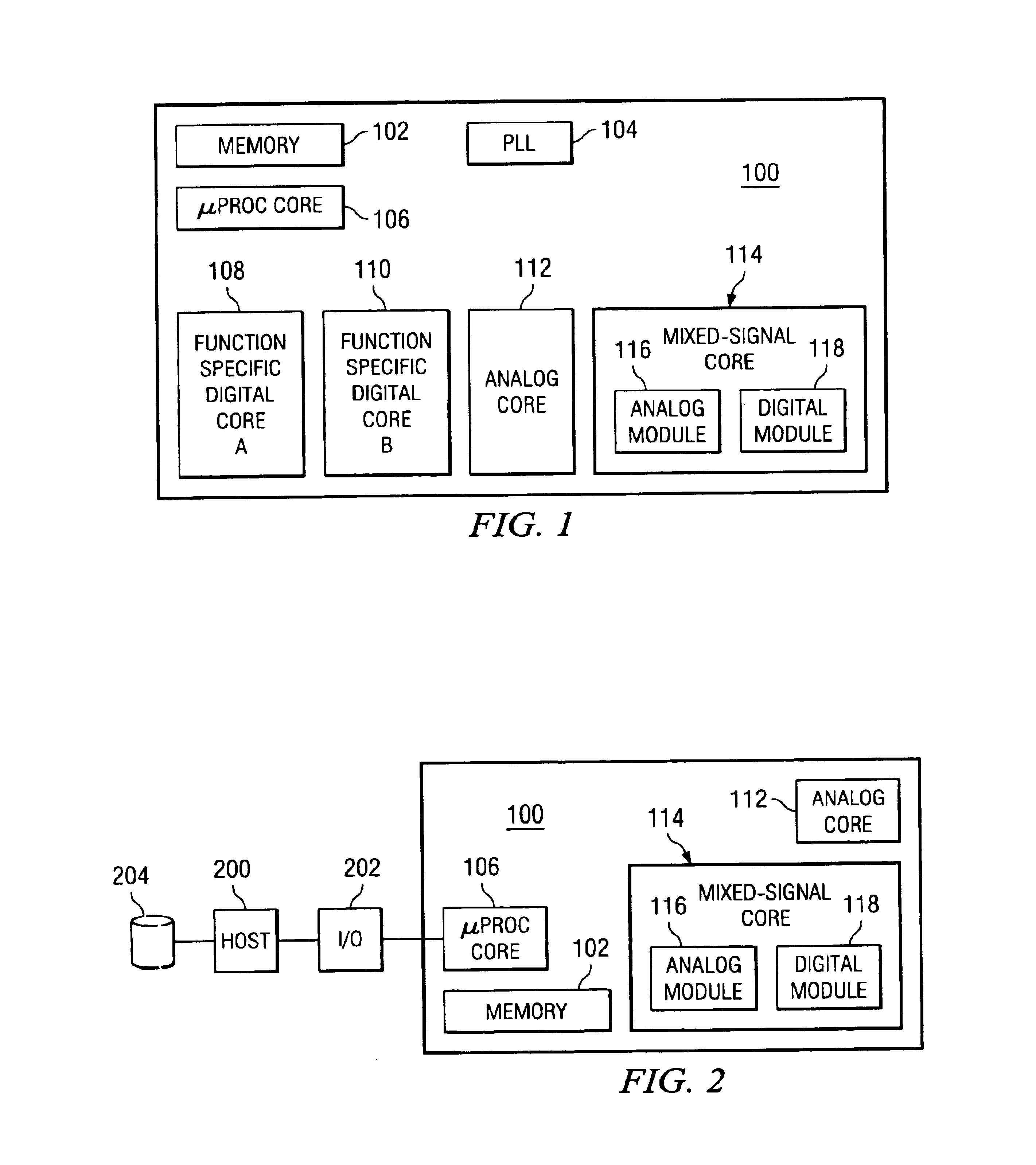 Mixed-signal core design for concurrent testing of mixed-signal, analog, and digital components