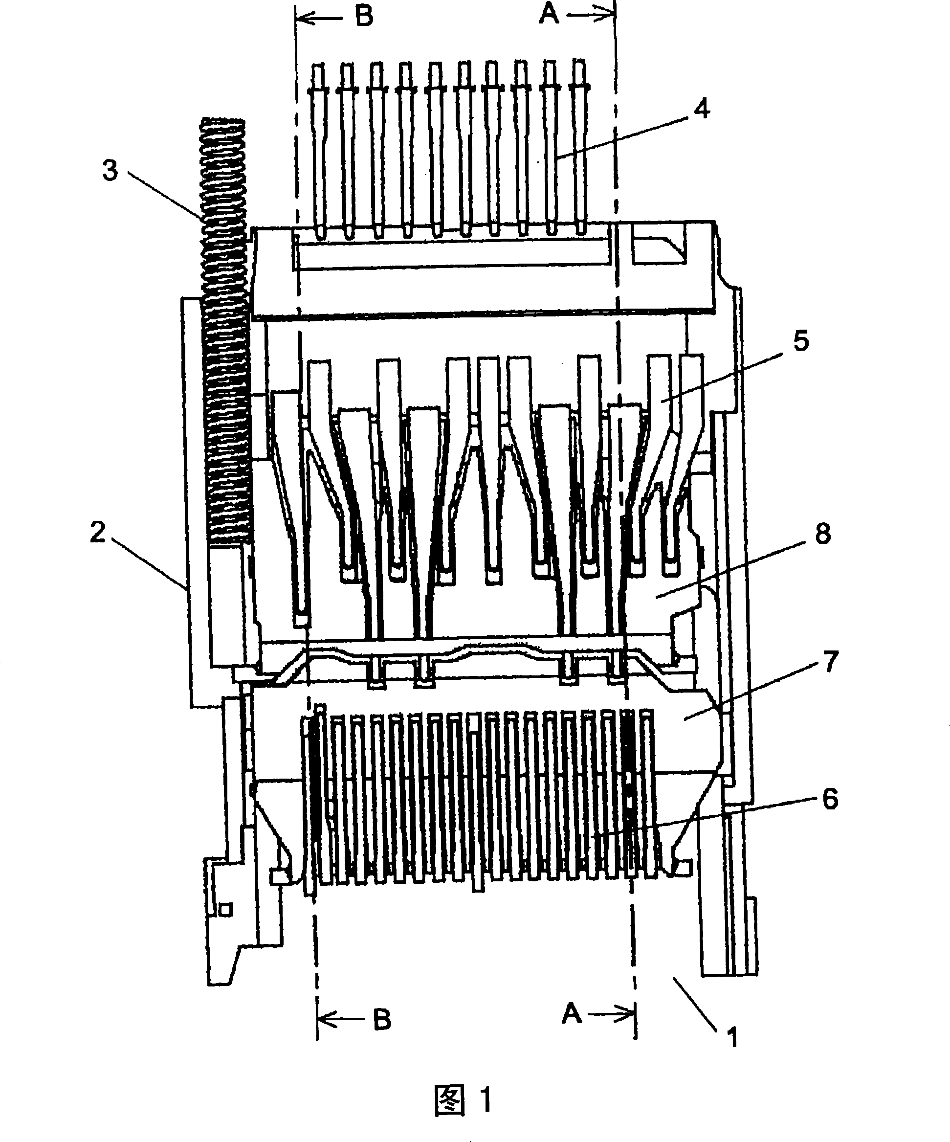 Connector assembly for card