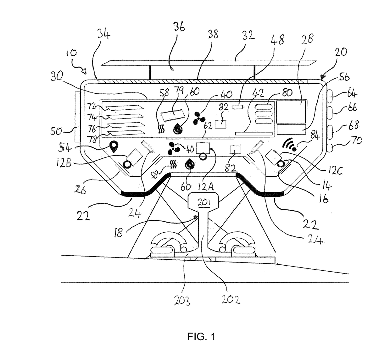 Integrated rail and track condition monitoring system with imaging and internal sensors