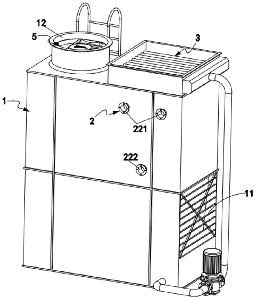 A downstream water circulation condenser