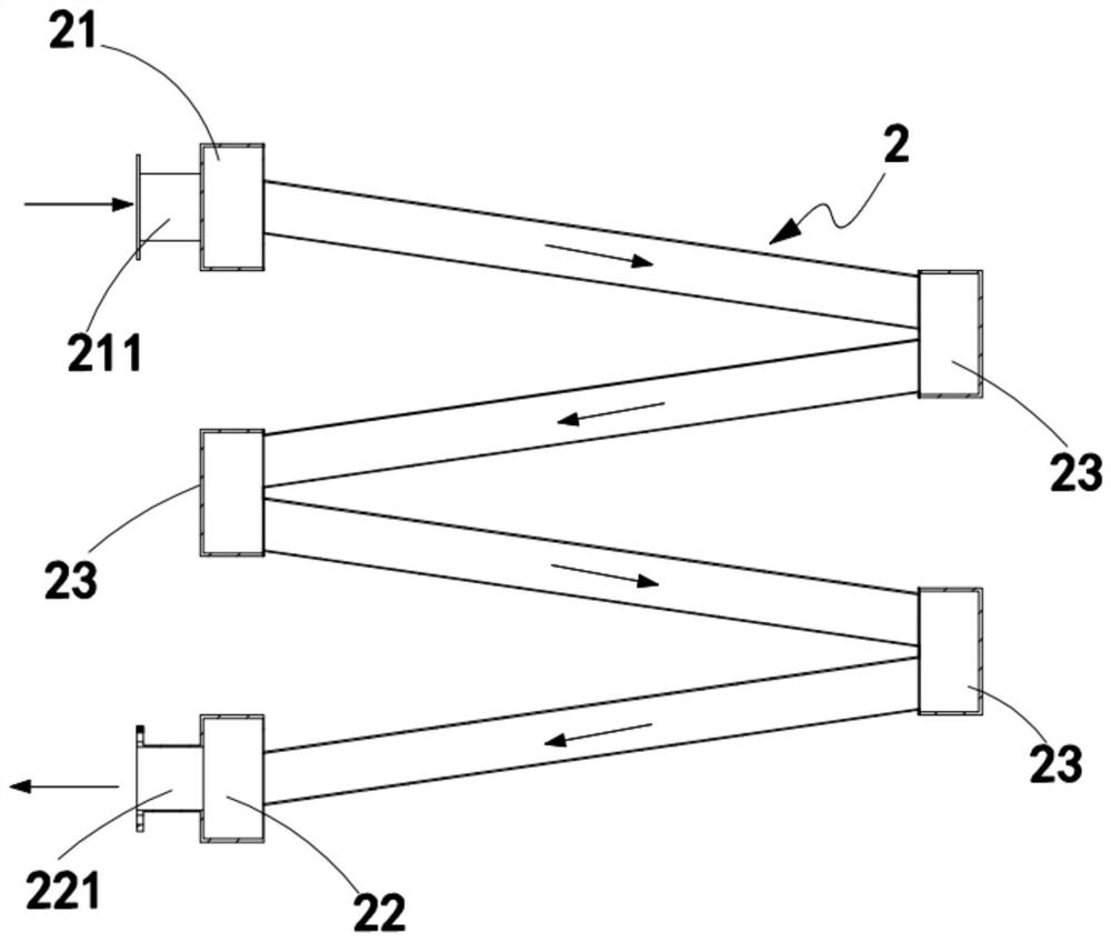 A downstream water circulation condenser