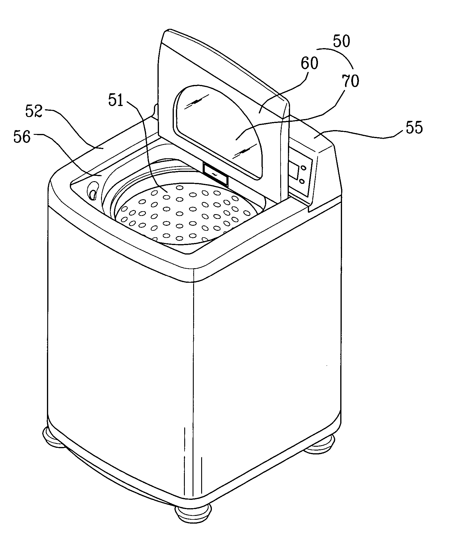 Door assembly for washing machine