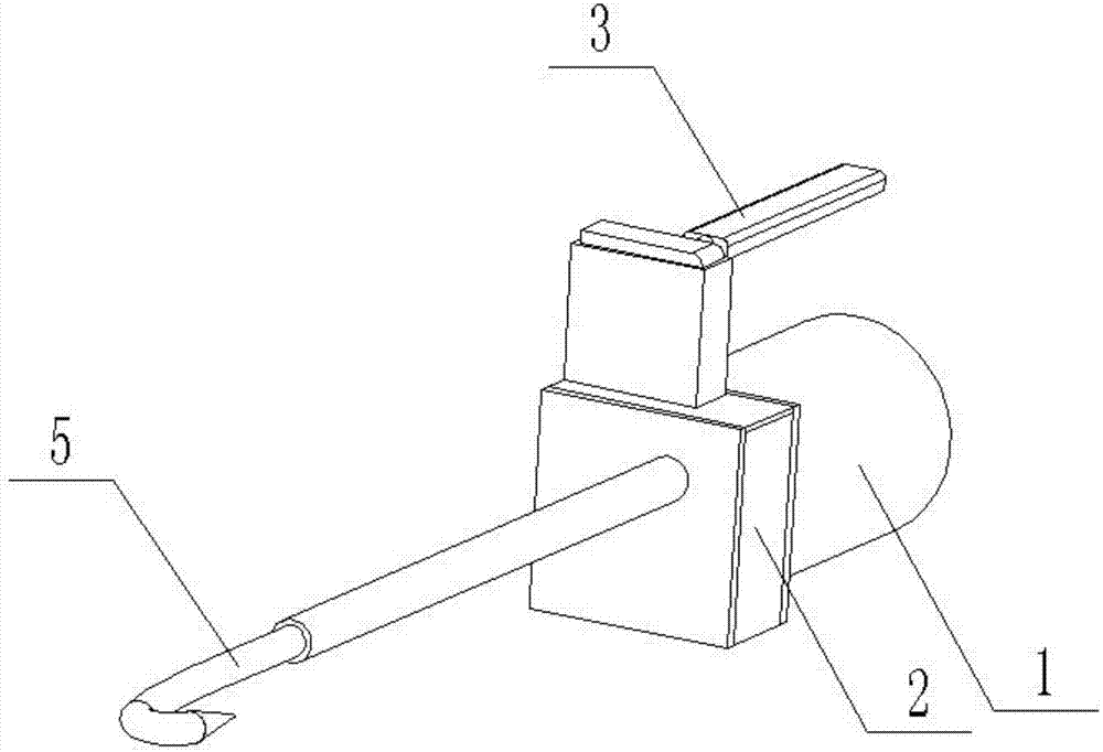 Hand-held self-rotated reinforcing steel bar hook